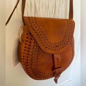 Hand tooled Leather Bag-Made in Mexico